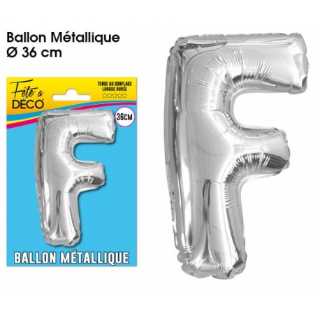 Ballon métallique argent 36cm - Lettre A