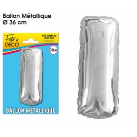 Ballon métallique argent 36cm - Lettre A