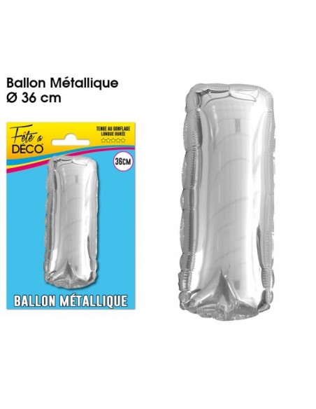 Ballon métallique argent 36cm - Lettre A