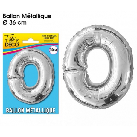 Ballon métallique argent 36cm - Lettre A