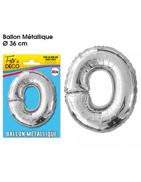 Ballon métallique argent 36cm - Lettre A