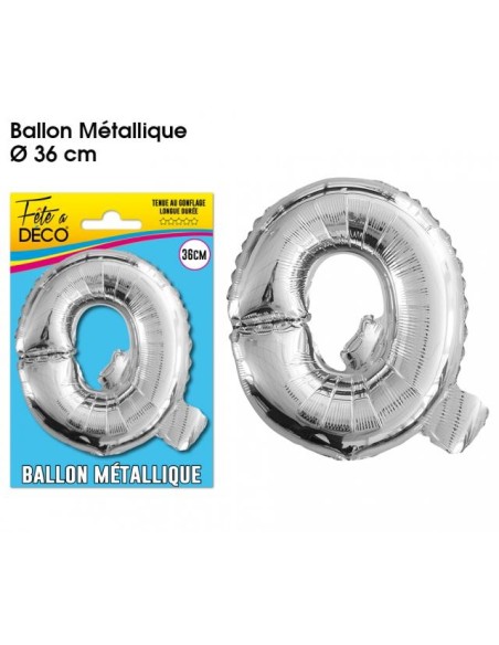 Ballon métallique argent 36cm - Lettre A