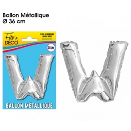 Ballon métallique argent 36cm - Lettre A