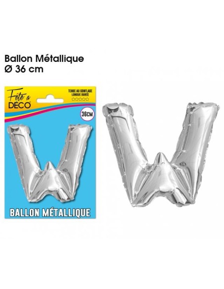 Ballon métallique argent 36cm - Lettre A