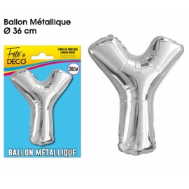 Ballon métallique argent 36cm - Lettre A