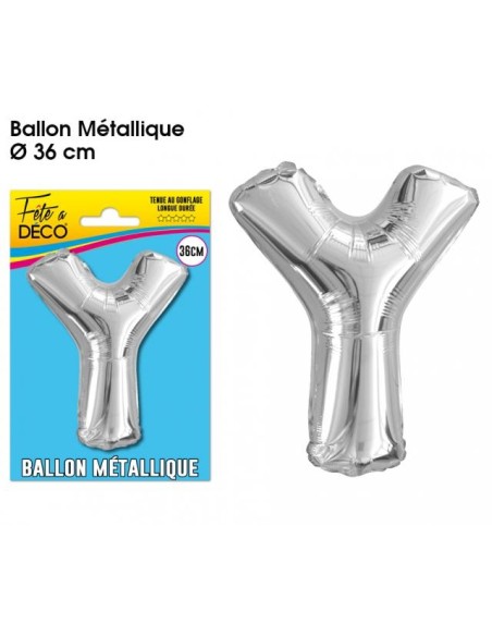 Ballon métallique argent 36cm - Lettre A