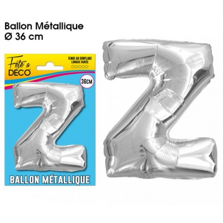 Ballon métallique argent 36cm - Lettre A