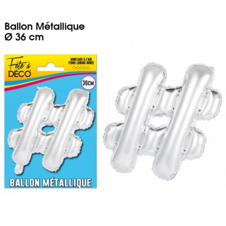 Ballon métallique argent 36cm - Lettre A