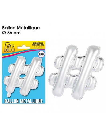 Ballon métallique argent 36cm - Lettre A