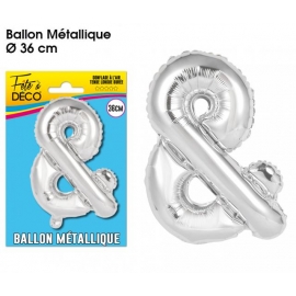 Ballon métallique argent 36cm - Lettre A