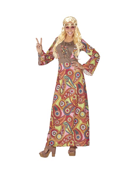 Déguisement Robe Hippie Flower Power