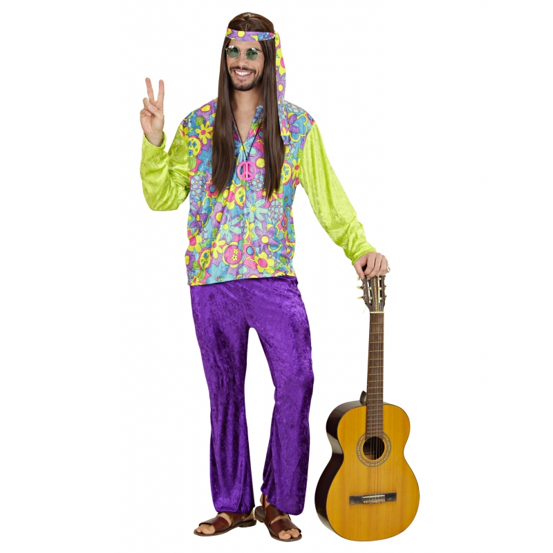 Déguisement hippie bleu homme : Deguise-toi, achat de Déguisements