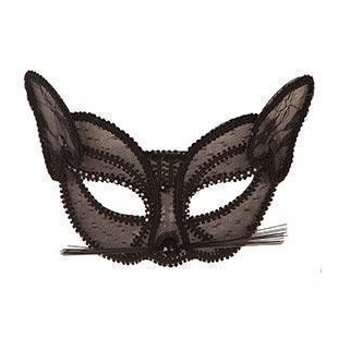 Loup tissu en dentelle jaune fluo