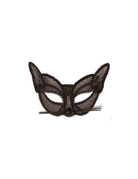 Loup tissu en dentelle jaune fluo