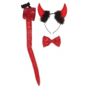 Set de diable simili cuir rouge