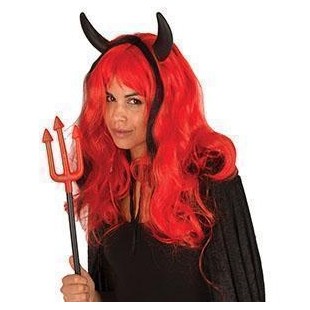 Perruque diablesse avec cornes