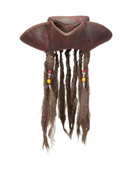 Tricorne avec bordure dentelle et noeud rouge