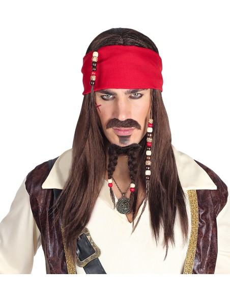 Perruque femme pirate des Caraibes
