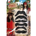 Set de 6 moustaches de pirate