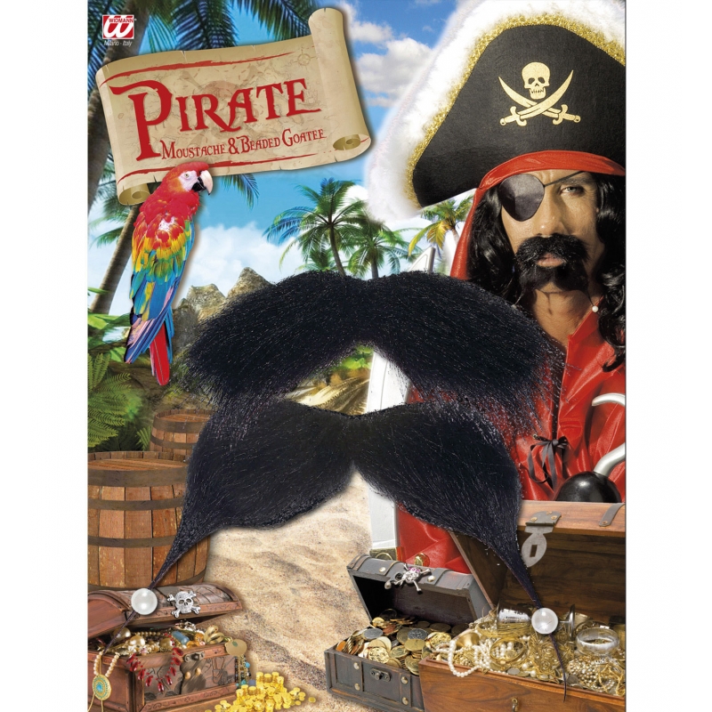 Moustache avec Bouc de Pirate - accessoires