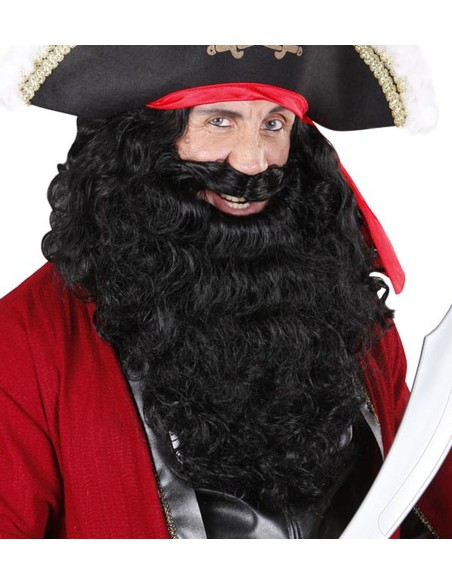 Barbe + moustache noire