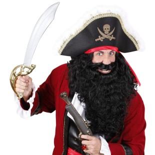 Barbe + moustache noire 2