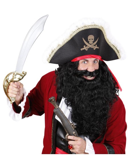 Barbe + moustache noire