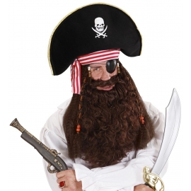 Maxi barbe brune de pirate