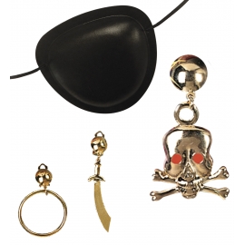 Set cache oeil et boucle d'oreille pirate