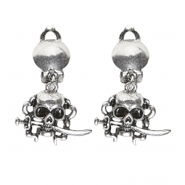 Boucles d'oreilles crane de pirate