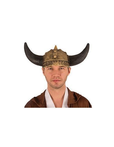 Casque latex viking + tresse rouge