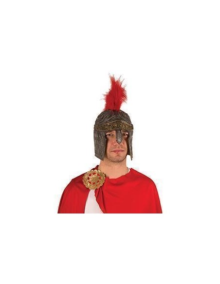 Casque pvc romain avec plumes