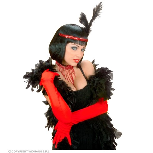 Gants longs coton rouges