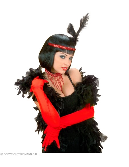 Gants longs coton rouges