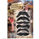 Set de 6 moustaches cowboy