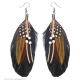 Boucles d'oreille plumes et perle