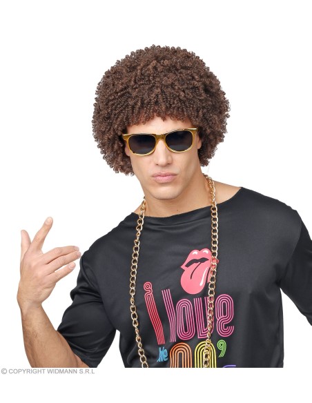 Perruque noire 70's Disco