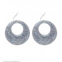 Boucles d'oreilles disco paillettes argent