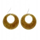 Boucles d'oreilles disco paillettes argent