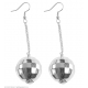 Boucles d'oreilles disco paillettes or