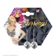 Boucles d'oreilles disco paillettes or