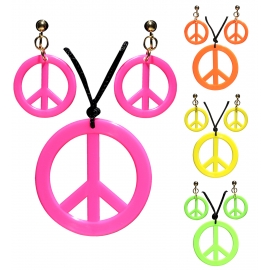 Collier et boucles d'oreilles Hippie multi