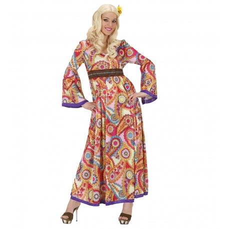Hippie femme robe longue - Déguisement