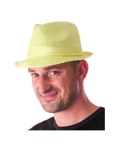 Chapeau funk paillettes violet