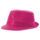 Chapeau funk paillettes néon jaune