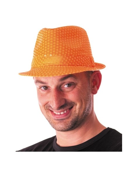 Chapeau funk paillettes néon vert