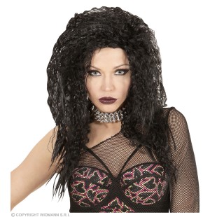 Perruque Mullet noire 2