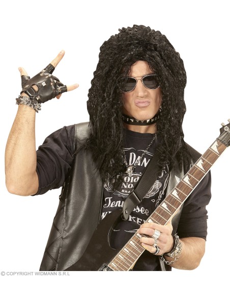 Perruque Mullet noire