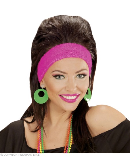 Boucles d'oreilles rose néon