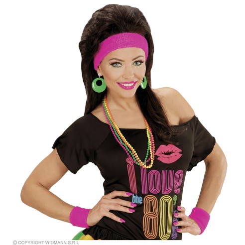 Boucles d'oreilles rose néon